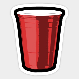 Gigantic Red Plastic Cup Sticker